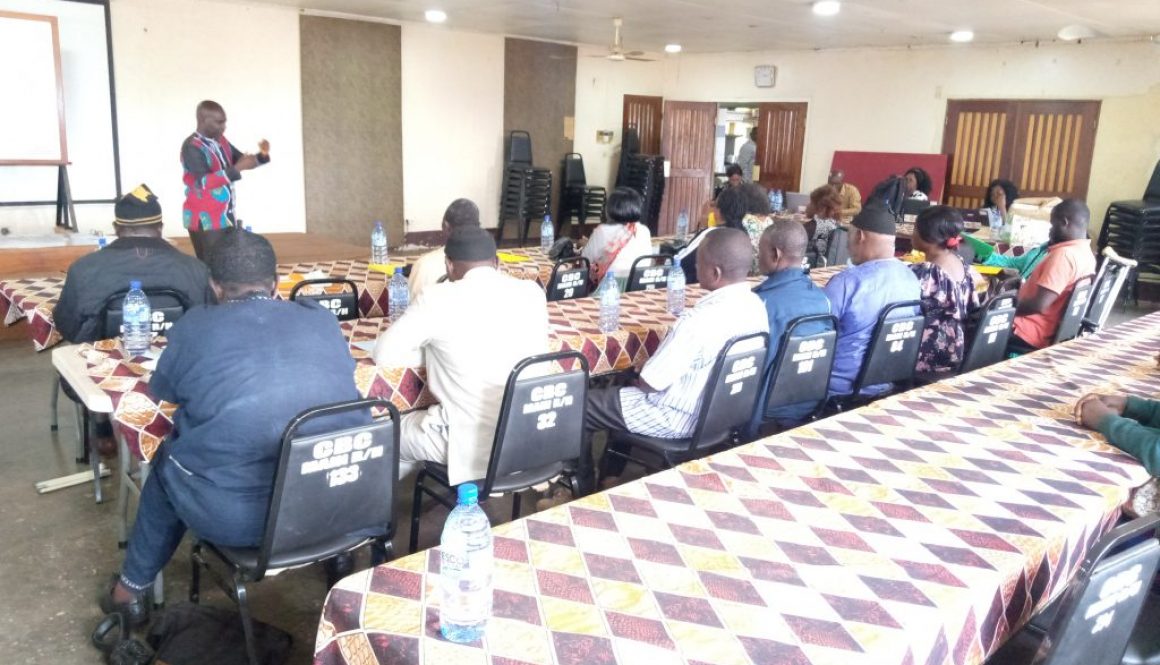 OPD Leaders seated and listening to the presentations at Nkwen Baptist conference hall